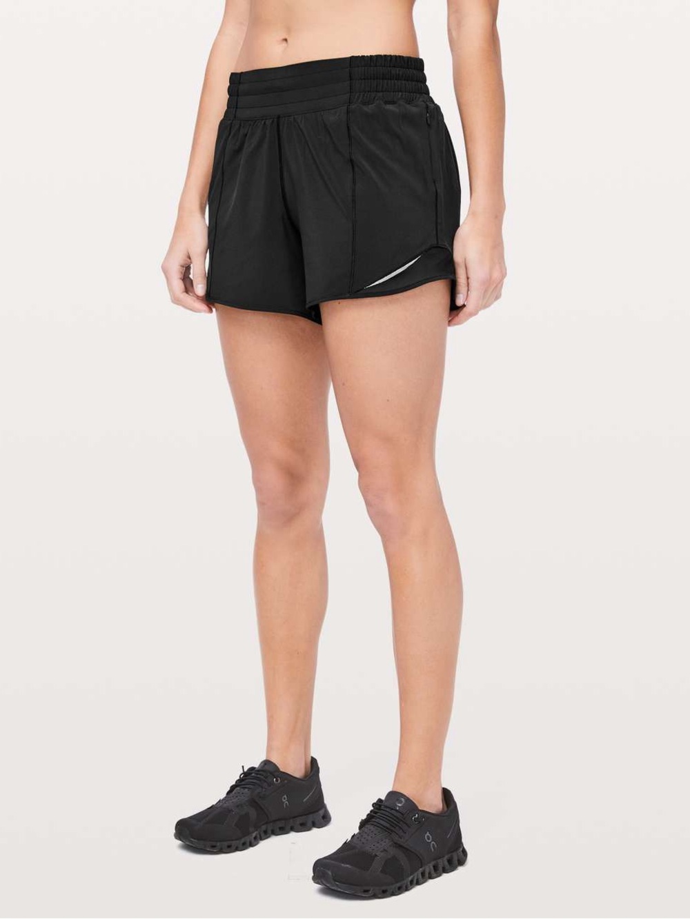 Lululemon Women’s Sz 12 Hotty Hot Short High-Rise Long 4" Inseam Black